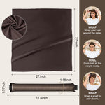 MAYCREATE 3pcs Heatless Overnight Hair Curlers, Hair Curlers to Sleep In Curlers Blowout, No Heat Curling Rods Set for Women with Headscarf and Hook for Long Hair, Brown