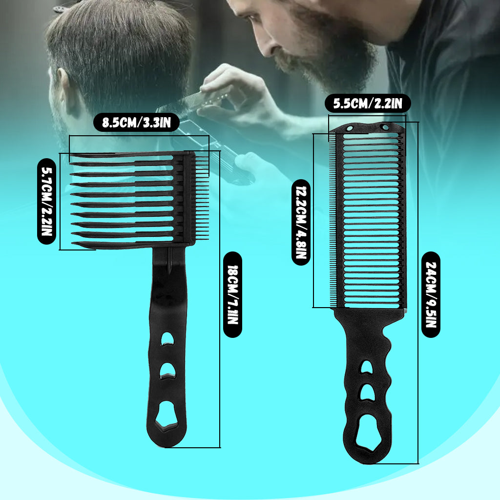 MAYCREATE® Fade Comb for Men, Barber Comb Set, Professional Curved Positioning Taper Comb & Styling Combs, Flat Top Hair Cutting Comb Clipper Combs for Cutting and Blending