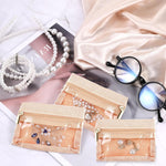 MAYCREATE 6Pcs Jewellery Organisers Pouch Travel Ziplock Jewellery Organisers Small Velvet Jewellery Pouches for Storage Jewellery Pouch for Necklaces Bracelets Rings Earrings Brooches - Pink