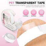 MAYCREATE Anti-exposure Tape for Shirts 5.47 Yard Adhesive Tape Dress Tape Double-Sided Invisible Modesty Tape for Clothes, Dress, Shirt, with One Roll Replacement Refill