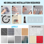 MAYCREATE Hair Dryer Wall Mount Holder, Hair Dryer Wall Bracket 360° Rotating Wall Mounted Adhesive Mount Hair Appliance Organizer Handsfree Hair Dryer Stand