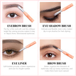 MAYCREATE 4 in 1 Mini Makeup Brushes Pen Pocket Touch-up Beauty Brushes Eyebrow Powder Applicator Brush, Lip Balm Brush Eyeshadow Brush Stackable Design Portable Travel Multi Use Makeup Brushes