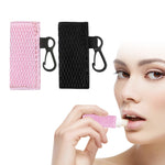 MAYCREATE 2pcs Lipstick Holder Keychain Sleeves, Lip Balm Lipstick Case Holder Key Chain, Elastic Tight-Knit Chapstick Keychains, Portable Clip on Lip Balm Pouch for Women Girls (Black & Pink)