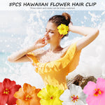 MAYCREATE 5Pcs Flower Hair Clips for Girls Women Stylish Artificial Hawaiian Flower Hair Clips For Hair Styling Hair Pins Cute Beach Accessories Gifts Flower Claw Clip Hair Accessories for Women