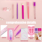 MAYCREATE Makeup Tools for Women, Eyebrow Brush, Mascara Brushes, Lipstick Applicators, Eyeshadow Applicators and Eye Liner Brush Combo, Disposable Travel Makeup Tool Kit