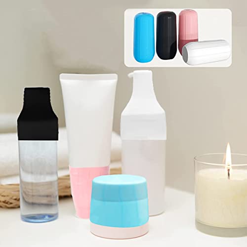 MAYCREATE® 12PCS Leakproof Sleeves for Travel Bottles Toiletries Reusable Silicone Covers Anti-leak Elastic for Container Spray Bottles