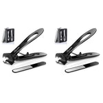MAYCREATE® Nail Cutter for Men Toe Nail Cutter for Thick Nails Cutting Clipper Trimmer Women Wide-Opening Sharp Jaws Stainless Steel Large Clippers Set with File X2