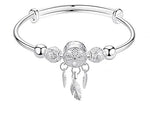 MAYCREATE Silver Creative Dreamcatcher Electroplate Bracelet for Women,Adjustable Size,Fashion Stylish Jewelry for Girls, With Gift Box