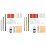 MAYCREATE® Microblading Eyebrow Pen Needle Kit with Finger Gloves Black Tattoo Ink for Practicing Practise Skin Tool for Beginners 2PCS