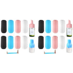 MAYCREATE® 16PCS Leak Proof Sleeves for Travel Bottles Silicone Elastic Covers for Toiletries Reusable Container Shampoo
