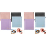 MAYCREATE® 4 Pack Mini Makeup Bag Small Pouches for Women PU Cosmetic Squeeze Top Pocket Storage Coin Purse Lipstick Jewelry Accessories Self-Closing 4.3X4.7In Assorted 2PCS