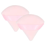 MAYCREATE Makeup Powder Puff for Face and Body with Triangle Design | 2pcs Pink Cotton