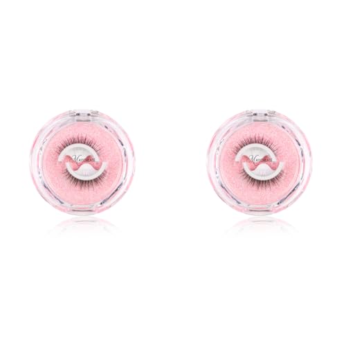 MAYCREATE® 1 Pair 3D False Eyelashes Natural Look Reusable Self-Adhesive Waterproof 10mm For Women Eye Makeup Lash 2 PCS