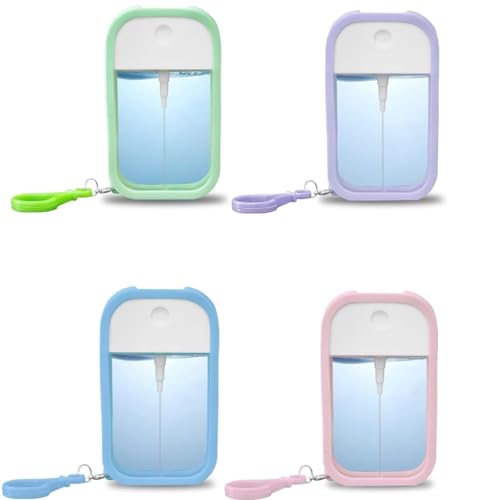 MAYCREATE® 4 PCS Card Spray Bottle Perfume Atomizer 50 ml Portable Card Ultra-Thin Design Refillable Empty Bottles Apply to Travel Can Fill Makeup Toner, Air Fresheners, Alcohol, Hand Sanitizer, etc