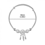MAYCREATE Silver Creative Dreamcatcher Electroplate Bracelet for Women,Adjustable Size,Fashion Stylish Jewelry for Girls, With Gift Box