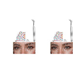 MAYCREATE® 4 Sheet Face Gems Rhinestones Pearl Stickers Kit for Makeup with Tweezer Self-Adhesive Glitter Color Festival Jewels Hair Crafts Nail Art Clothes Making 2 PCS