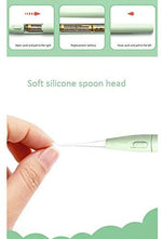 MAYCREATE Ear Cleaner Kit 3 pcs with LED Light and Metal Storage Box for Adults and Kids | Includes Earwax Spoon Tweezers and Nose Clip