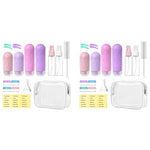 MAYCREATE® 32PCS Travel Bottle Kit for Toiletries 60 90ml Silicone Bottles Set Leak proof Toiletry Cream Jars Spray Shampoo Lotion Dispenser