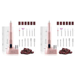 MAYCREATE® Cordless Nail Drill Machine with Drill Bit Kit Professional Adjustable for Gel Extension Salon Electric Manicure Pedicure 2 PCS