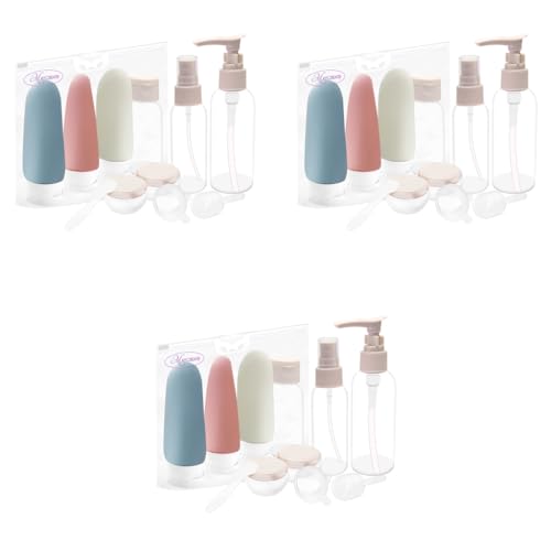 MAYCREATE® 33PCS Travel Bottles for Toiletries Refillable Bottle Empty Containers Cream Jars Spray Bottle Kit for Lotion Shower Gel Shampoo
