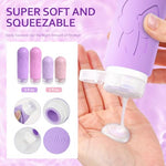 MAYCREATE® 32PCS Travel Bottle Kit for Toiletries 60 90ml Silicone Bottles Set Leak proof Toiletry Cream Jars Spray Shampoo Lotion Dispenser