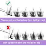 MAYCREATE 160PCS Eyelash Clusters Lash Kit, Lash Clusters Eyelash Extensions Individual Lashes Wispy 11-13mm Mixed Eyelash Clusters D Curl DIY Lash Extension at Home for Beginners
