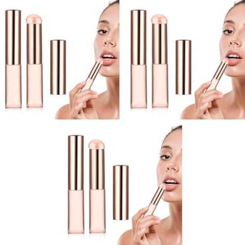 MAYCREATE® 6PCS Silicone Lip Applicator, Silicone Lip Brush, Silicone Brush for Lipstick Lip Balm, Concealer Applicator with Dustproof Cap for Lip Gloss, Lip Tint, Lip Mask - Pink