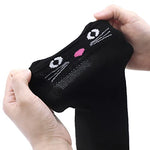 MAYCREATE Girls Cotton Knee,High Socks Cute Kitty Winter Warm Long Socks for Christmas Gift,Girls 3 to 12 Years Old Boot Socks,One Pair