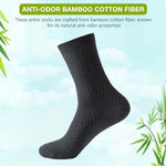 MAYCREATE® Bamboo Ankle Socks for Men - Bamboo Cotton Fiber Ankle Length Half Terry Socks Ideal for Gym, Running, Casual Wear with Odor Control Comfort Pack of 5