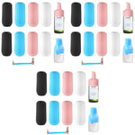 MAYCREATE® 24PCS Leak Proof Sleeves for Travel Bottles Silicone Elastic Covers for Toiletries Reusable for Container Shampoo