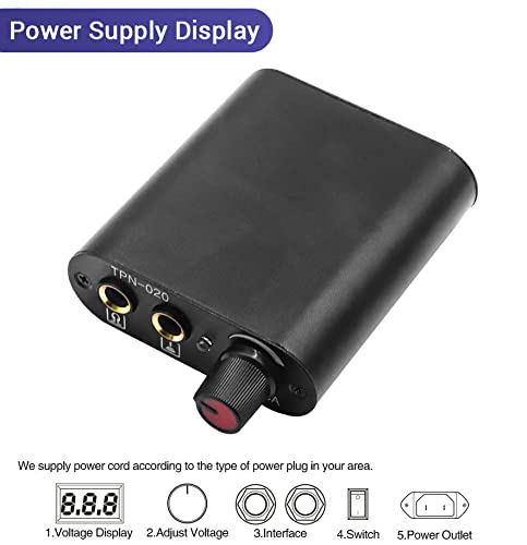 MAYCREATE Tattoo Machine Set for Beginners with 2 Guns and Power Supply | 10 Wrap Coils