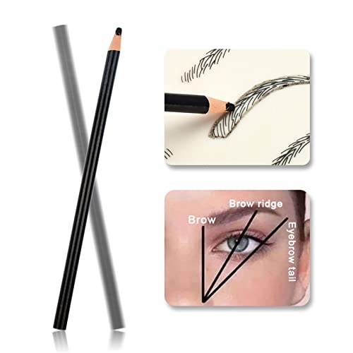 MAYCREATE® Microblading Eyebrow Pen Needle Kit with Finger Gloves Black Tattoo Ink for Practicing Practise Skin Tool for Beginners 2PCS