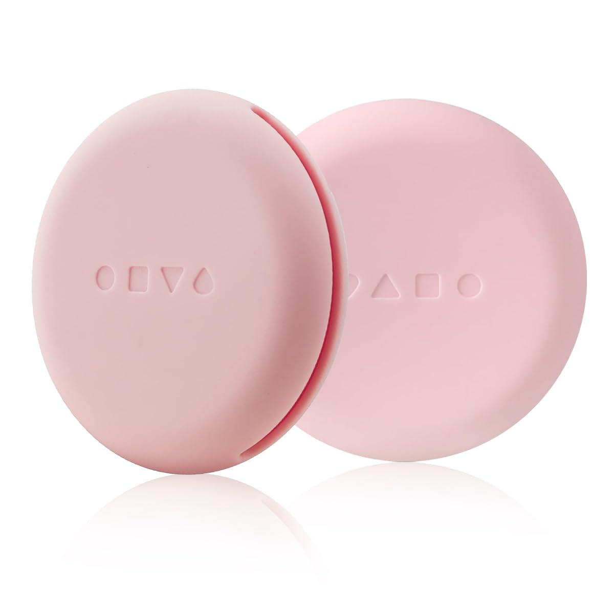 MAYCREATE Silicone Makeup Sponge Puff Holder, Travel Powder Puff Case Organizer, Soft & Durable Beauty Blender Storage - Pink