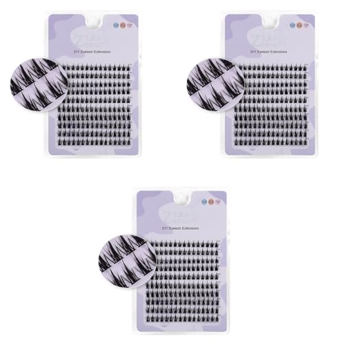 MAYCREATE® False Eyelash Extensions Kit DIY 160pcs Eye Lashes Clusters 11-12-13mm Mixed Natural Curl False Eyelashes for Women Girls Home Use Wispy Lash X 3