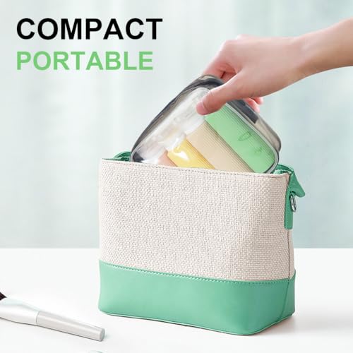 MAYCREATE® 8PCS 3oz Travel Bottles Kit for Toiletries Silicone Squeeze Small Refillable Leakproof Bottles for Shampoo Lotion with Storage Pouch