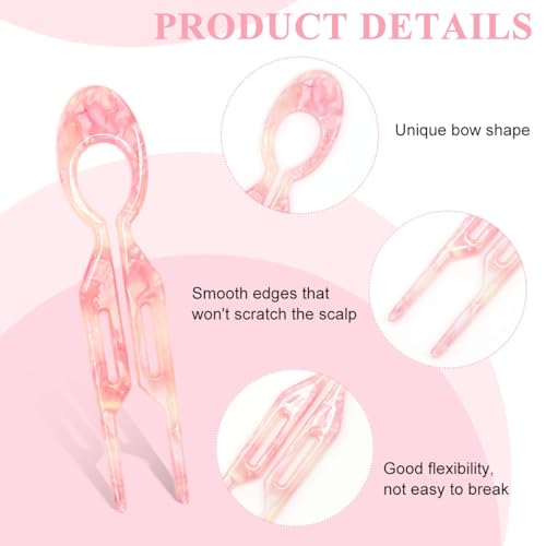 MAYCREATE® 3pcs Large Hair Pins for Women, 4.72 in Easy Twisted Half-Updo, Hair Bun Accessories for Women Girls Twisted Crown Braid