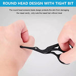 MAYCREATE Nose Hair Trimmer for Men Nose Hair Scissors Kit, Creative Carved Crane Small Beard Scissors, Women Eyebrow Scissors, Safety Blunt Tip for Facial Hair Moustache, with Storage Box (Black)