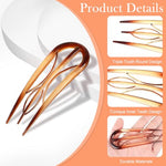 MAYCREATE® 10PCS French Hair Pin U Pins for Styling Bun Acrylic Accessories Women Ladies Gift