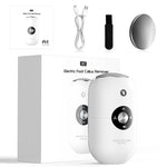 MAYCREATE® Electric Foot Callus Remover for Women Men, Rechargeable Electric Foot File Pedicure Tool with Stainless Steel Heads, Portable Feet Grinder for Cracked Dry Heels Dead Skin Calluses-White