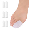MAYCREATE 3 Pairs Silicone Gel Toe Separator Big Toe Protector Toe Cover Caps for Painful Blisters Calluses Corns, Protective Toe Caps (L)