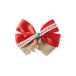 MAYCREATE® Princess Hair Bow Clips for Girls Women 5 Inch Role Play Halloween Costume Dress Up Accessories - Red