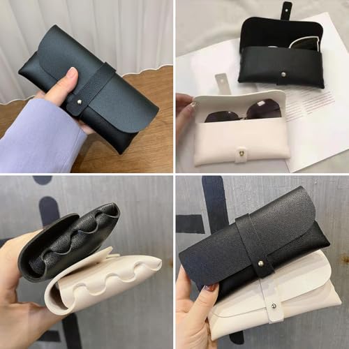 MAYCREATE® Specs Case, 4pcs Spectacle Sunglasses Case, Soft PU Leather Sunglass Sunglasses Cover Organizer Cases, Travel Eyewear Holder, Multipurpose Storage Pouch
