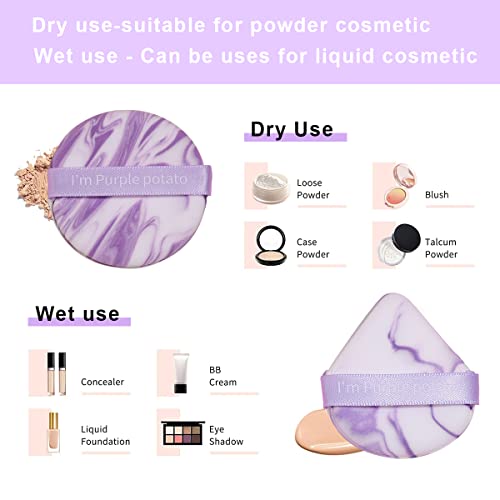 MAYCREATE® Triangle Powder Puff 14PCS Set Makeup Sponges Latex-free Mini Air Cushion Pads for Liquid Foundation Cream Concealer Wet Dry Dual Use