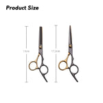 MAYCREATE Hair Cutting Scissors for Home and Salon Use with Adjustable Screw & 10pcs Kit | Stainless Steel Tools for Men and Kids Hair Trimming