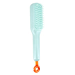 MAYCREATE Self Cleaning Hair Brush for Women Travel Hair Comb Detangling Air Cushion Bristle Massage Brush Anti-static Hair Comb - One-Push Clean Up Hair Loss