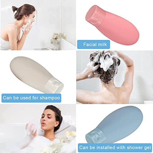 MAYCREATE® 3pcs Travel Bottles for Toiletries, 60ML Refill Toiletries Travel Bottle with Lid, Small Leak Proof Squeeze Bottle for Travelling for Gel, Shampoo, Lotion Dispenser 9 PCS