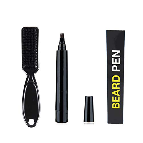 MAYCREATE Beard Pencil Filler for Men with Four Fork Tip and Soft Bristle Brush | Natural Beard Enhancer