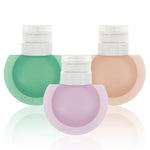 MAYCREATE Travel Bottles for Toiletries 3pcs 90ml with Leak Proof Flip Up Lids | Silicone Refillable Set