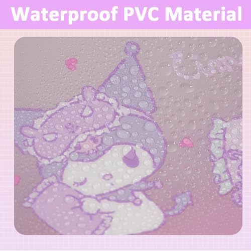 MAYCREATE® Toiletry Bag for Women Kuromi Makeup Pouch Cosmetic Bags Cute Cartoon Travel Organizer Waterproof PVC Travelling 2 PCS