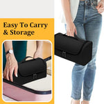 MAYCREATE® Travel Storage Bag for Dyson Airwrap Holder Hair Styler Organizer Attachments Portable with Hanging Hook Black Bag Only 3 PCS